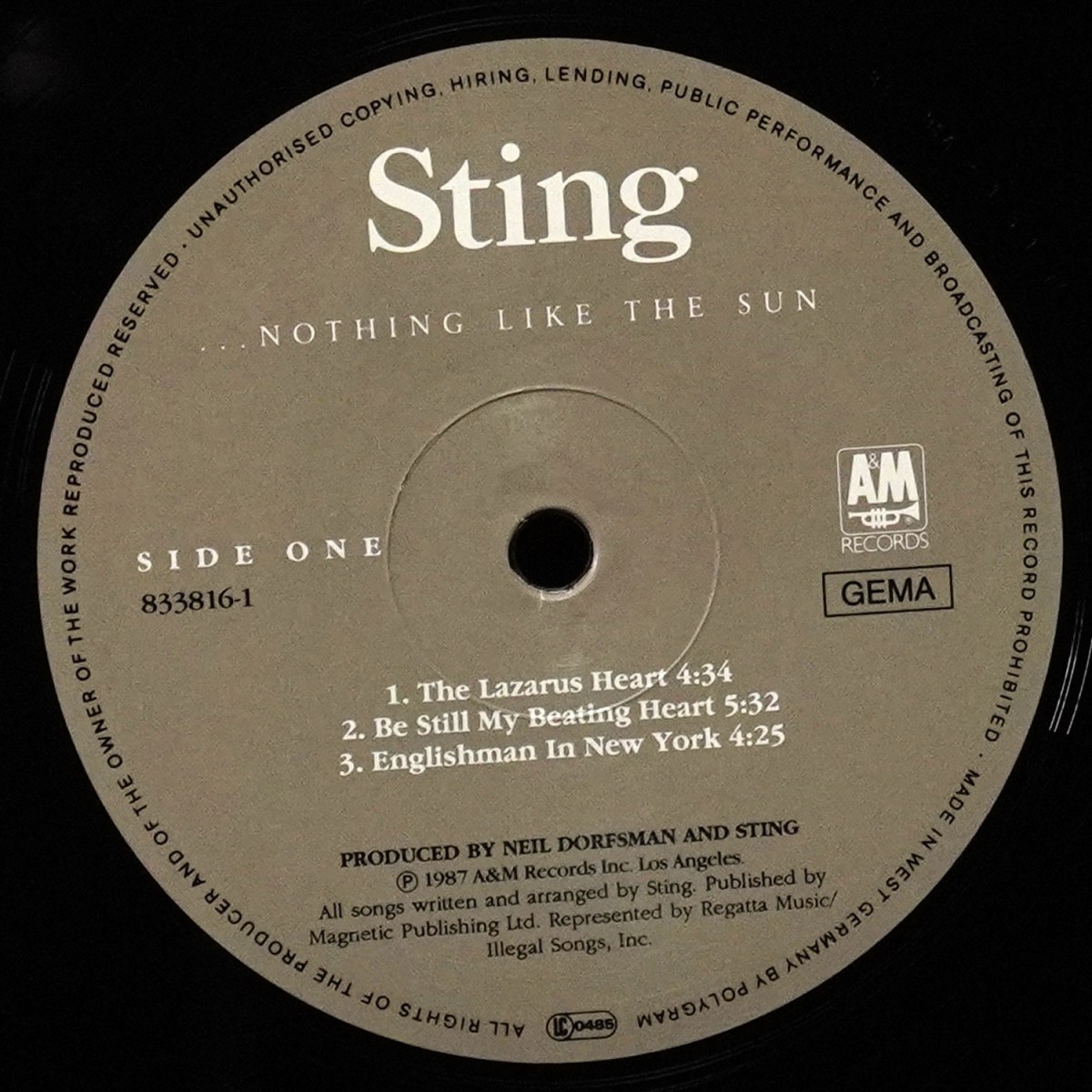 LP Sting — Nothing Like The Sun (2LP) фото 2