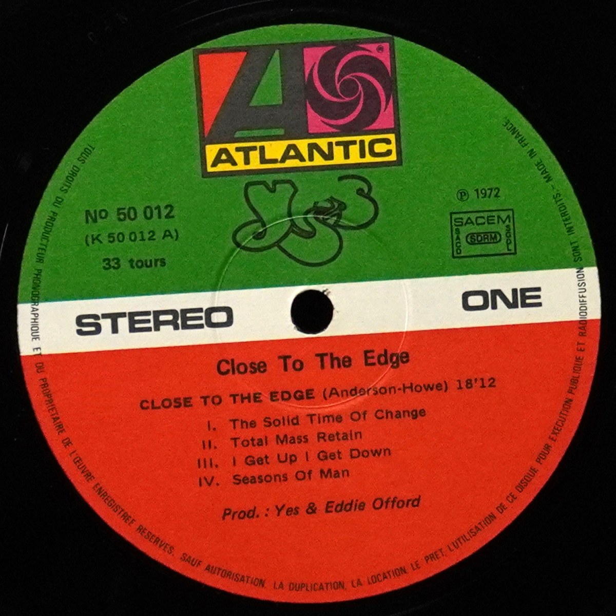 LP Yes — Close To The Edge фото 3