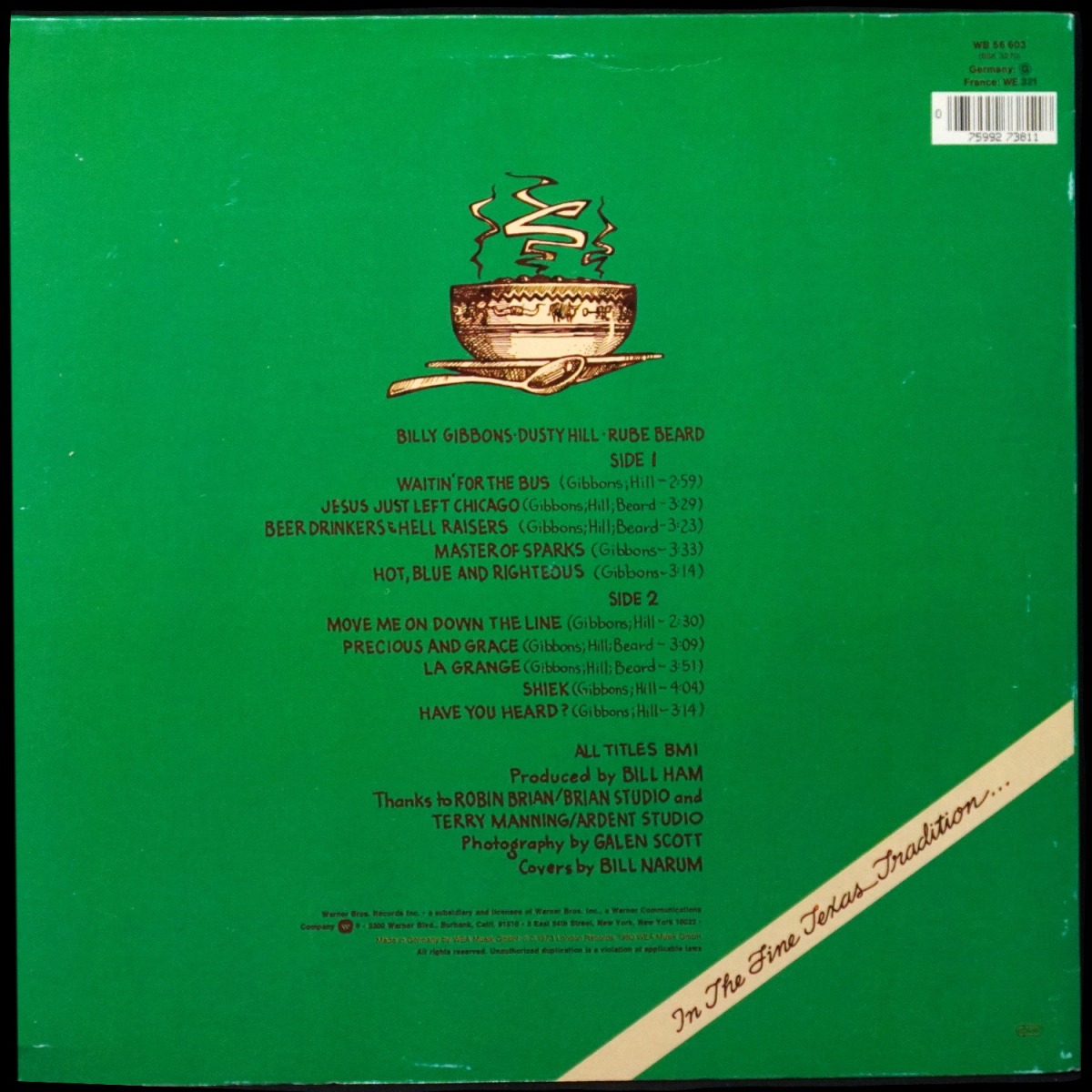 LP ZZ Top — Tres Hombres фото 3