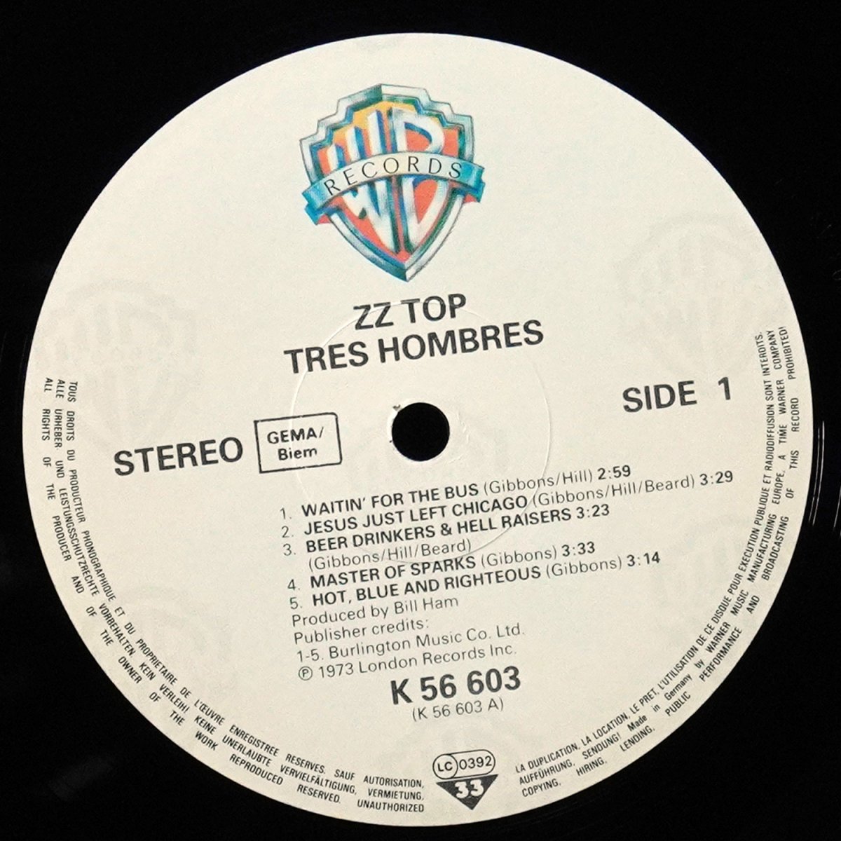 LP ZZ Top — Tres Hombres фото 2