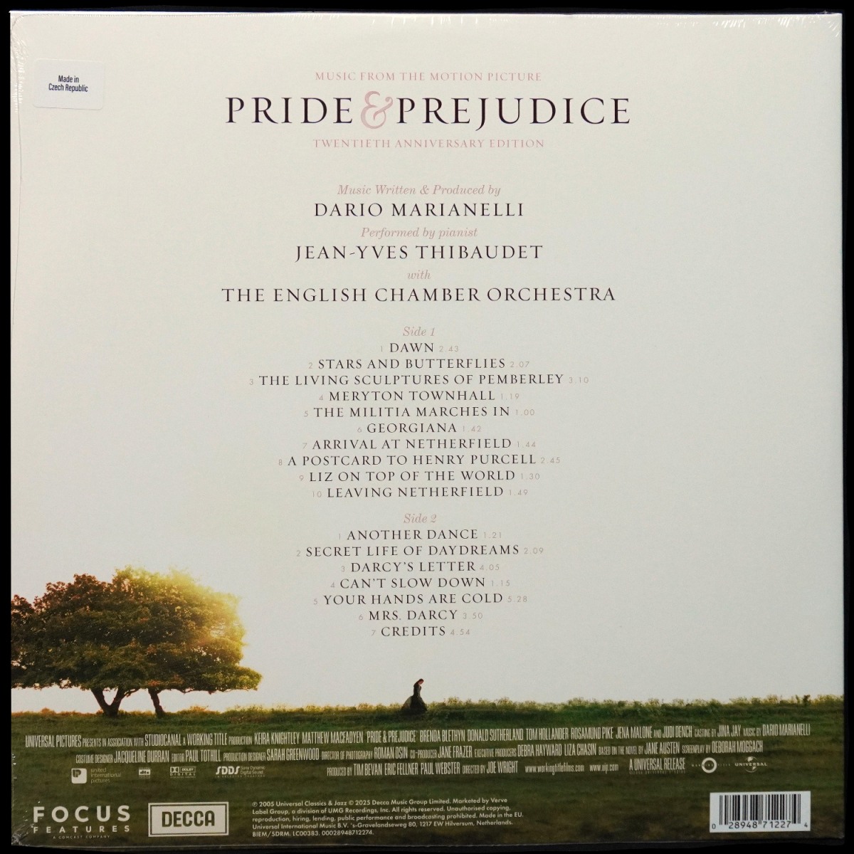 LP V/A — Pride & Prejudice (Music From The Motion Picture) фото 2