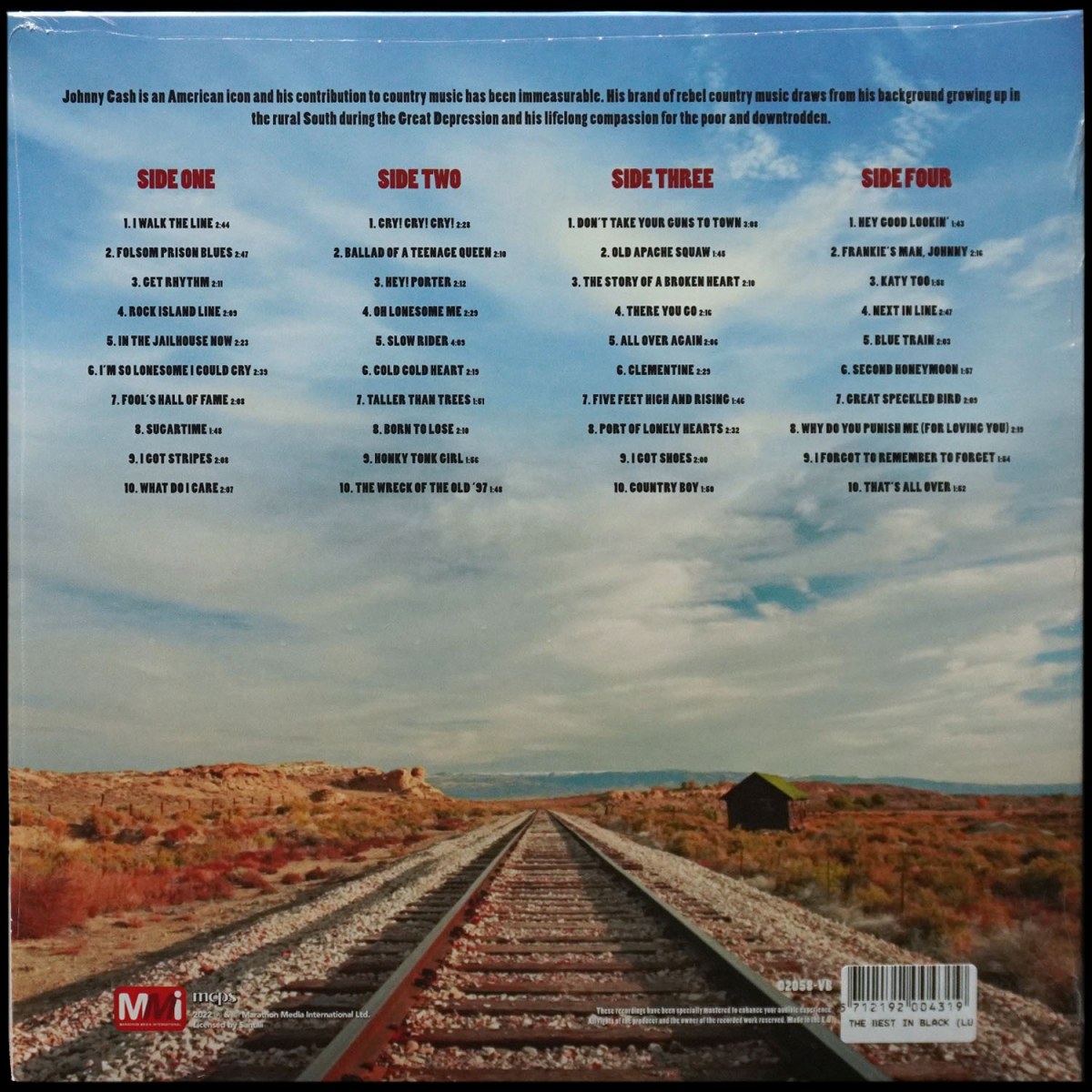 LP Johnny Cash — Best In Black (2LP, цветной винил) фото 2