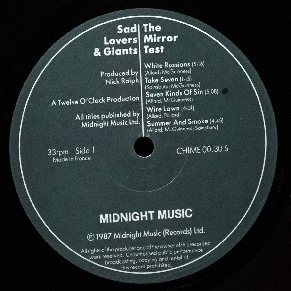 LP Sad Lovers And Giants — Mirror Test фото 3