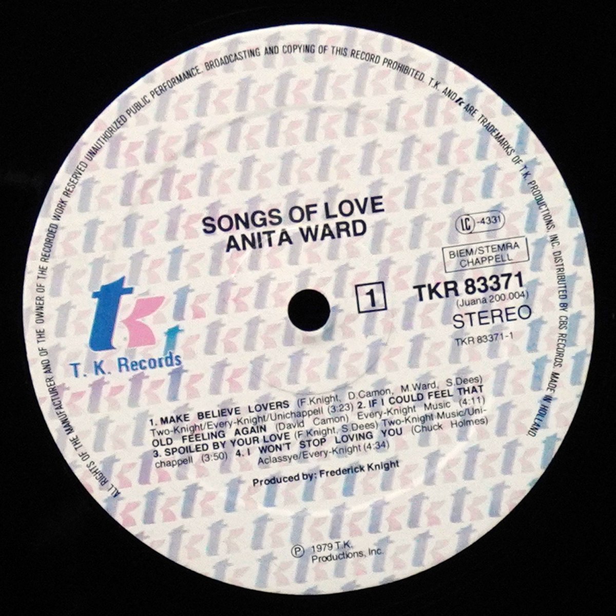 LP Anita Ward — Songs Of Love фото 2