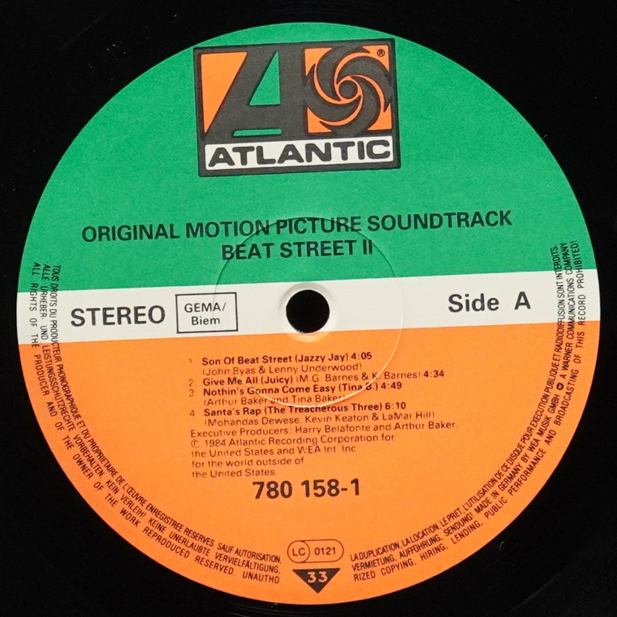 LP V/A — Beat Street (Original Motion Picture Soundtrack) - Volume 2 фото 3