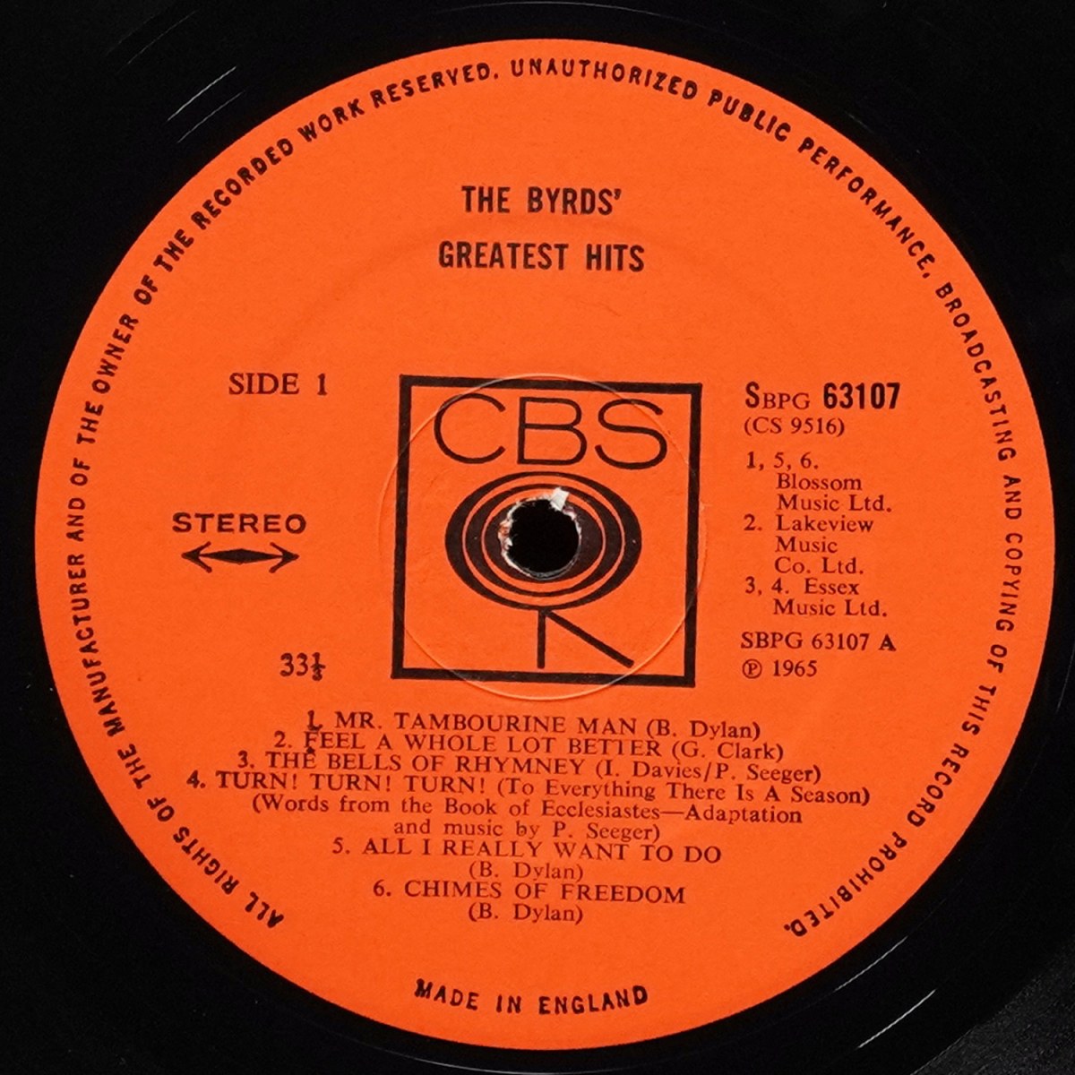 LP Byrds — Greatest Hits фото 2