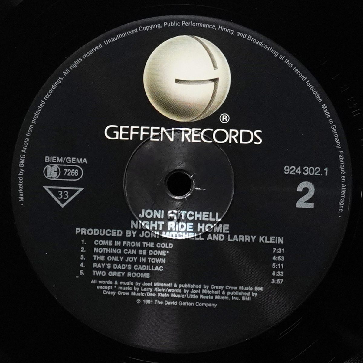 LP Joni Mitchell — Night Ride Home фото 4