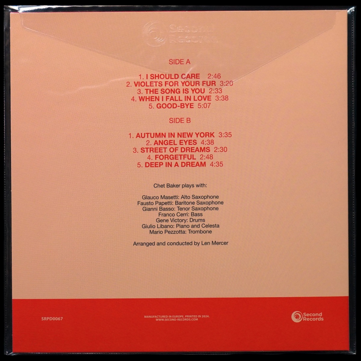 LP Chet Baker — Angel Eyes фото 2