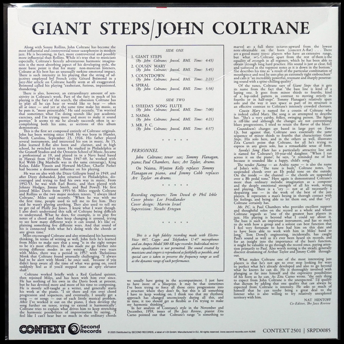 LP John Coltrane — Giant Steps (цветной винил) фото 2