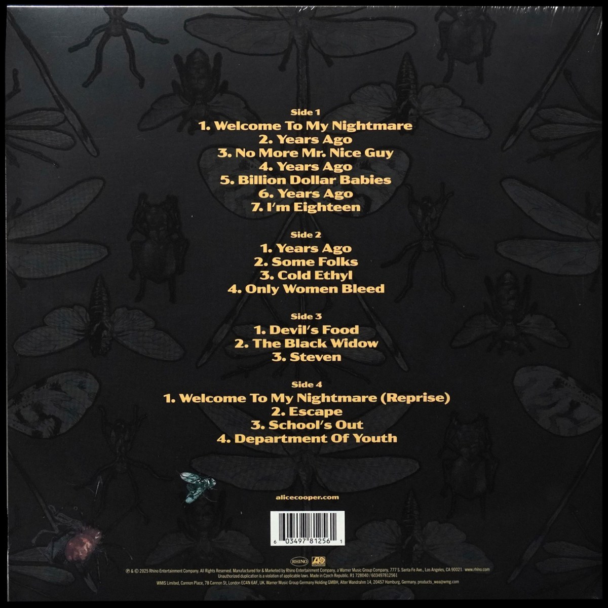 LP Alice Cooper — Welcome To My Nightmare Live At The Forum, Los Angeles, 6/17/75 (2LP) фото 2