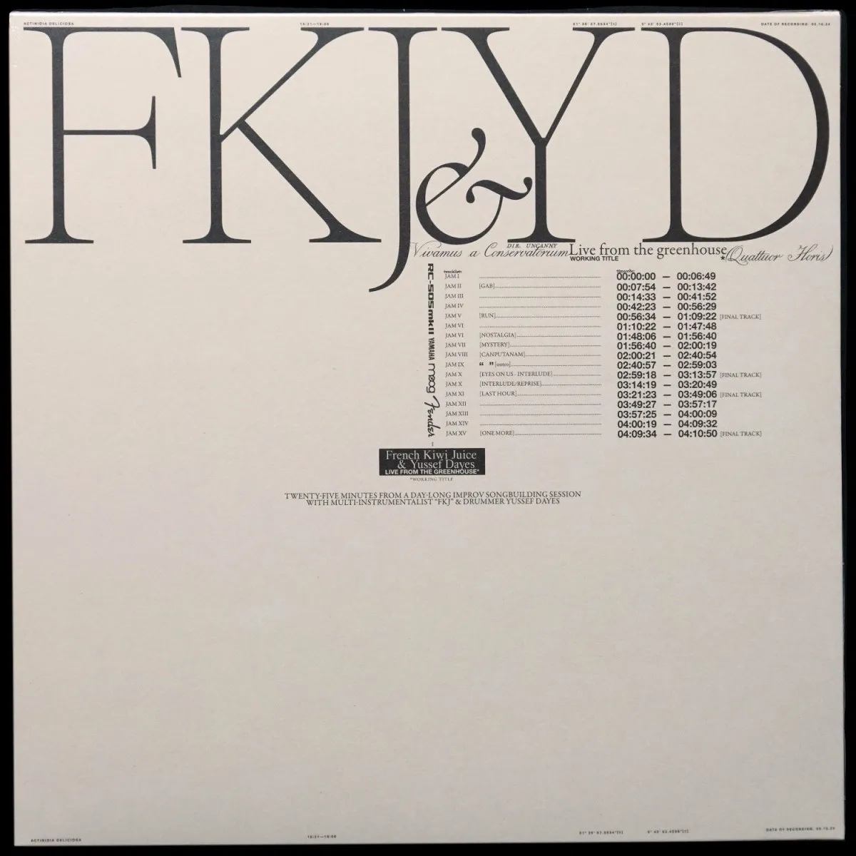 LP FKJ — Live From The Greenhouse фото