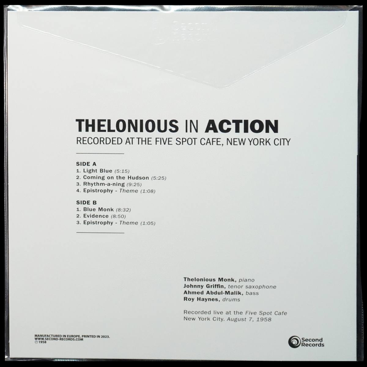 LP Thelonious Monk Quartet — Thelonious In Action (цветной винил) фото 2