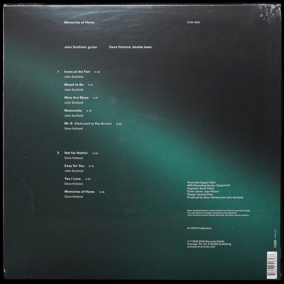 LP John Scofield — Memories Of Home фото 2