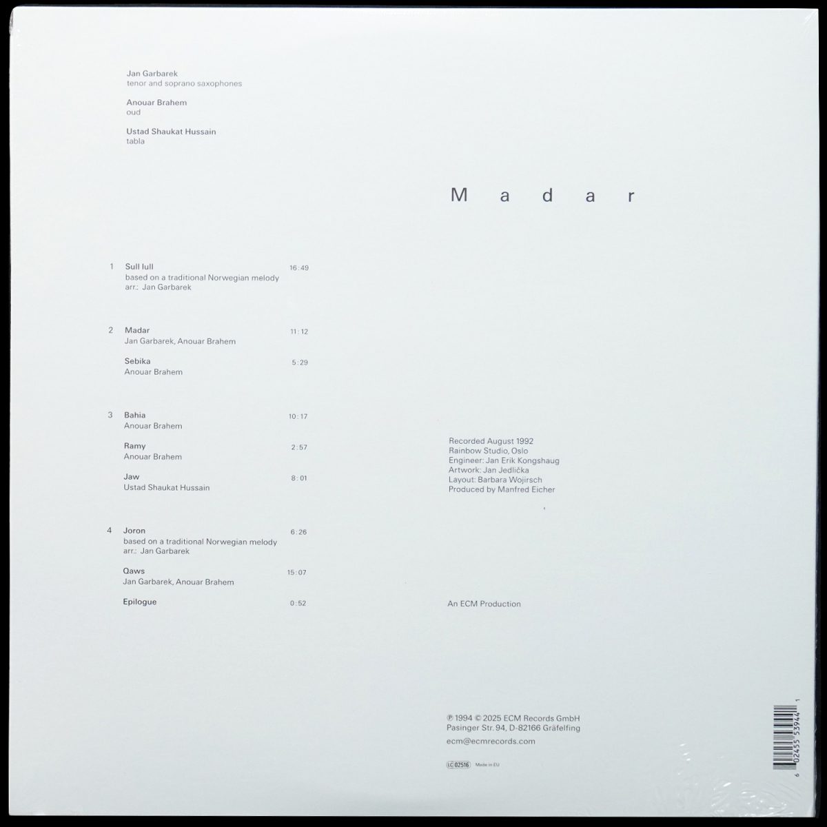 LP Jan Garbarek — Madar (2LP) фото 2