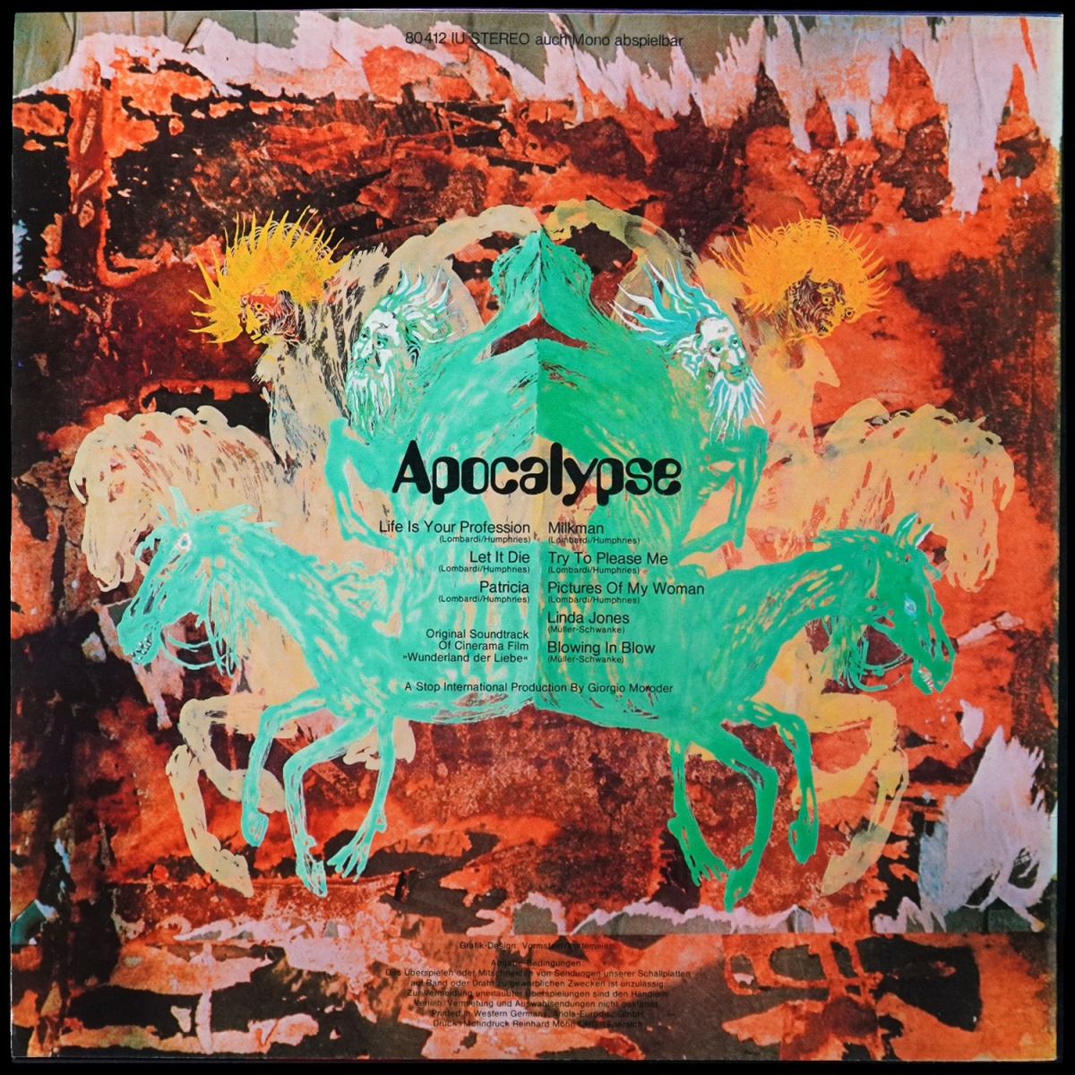 LP Apocalypse — Apocalypse - Original Soundtrack Of Cinerama Film 'Wunderland Der Liebe' фото 4