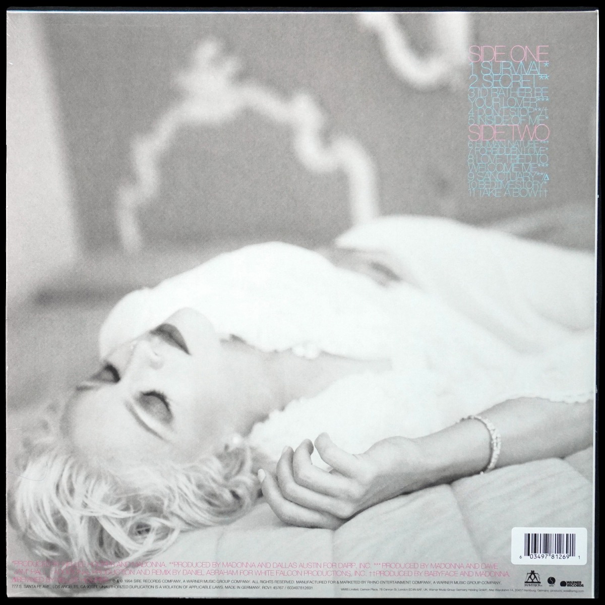 LP Madonna — Bedtime Stories (цветной винил) фото 2