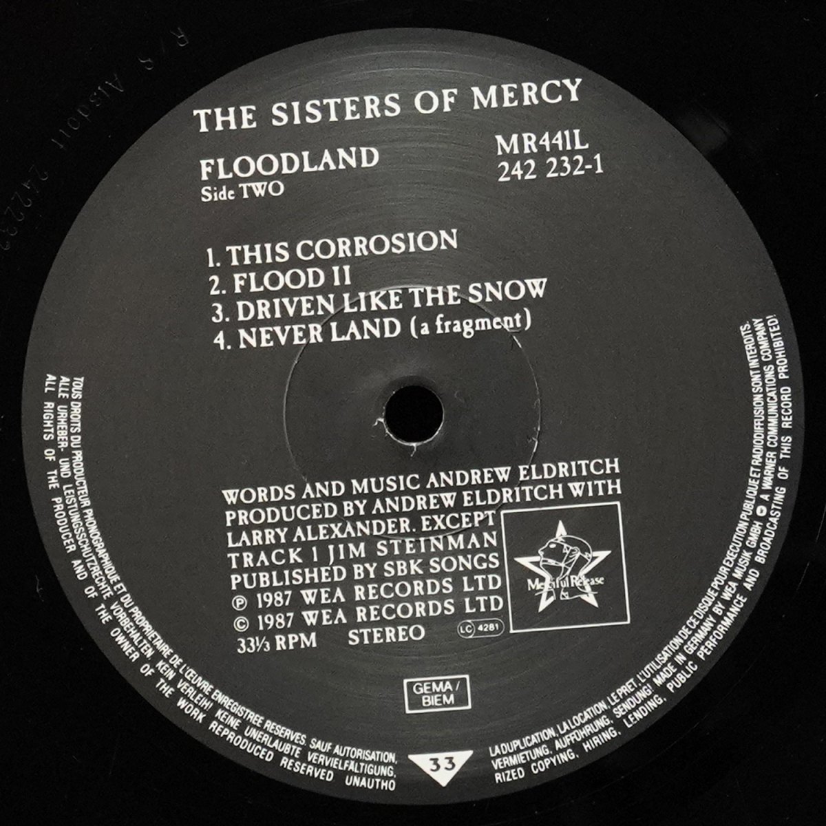LP Sisters Of Mercy — Floodland фото 3