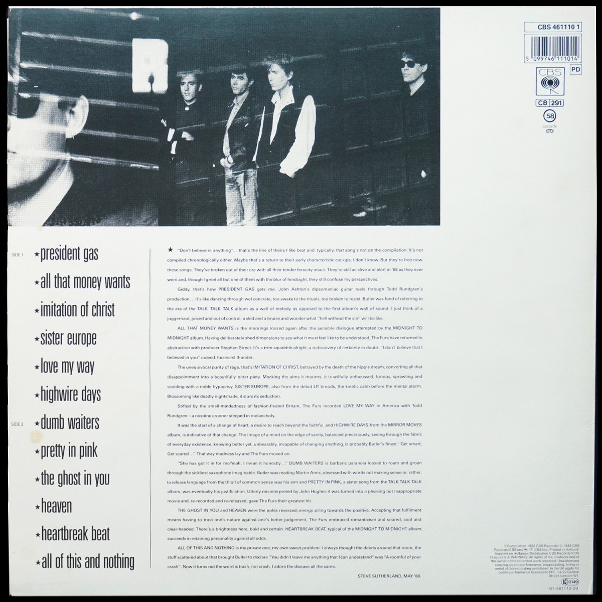 LP Psychedelic Furs — All Of This And Nothing фото 2