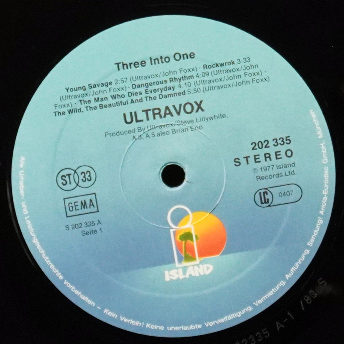 LP Ultravox — Three Into One фото 2
