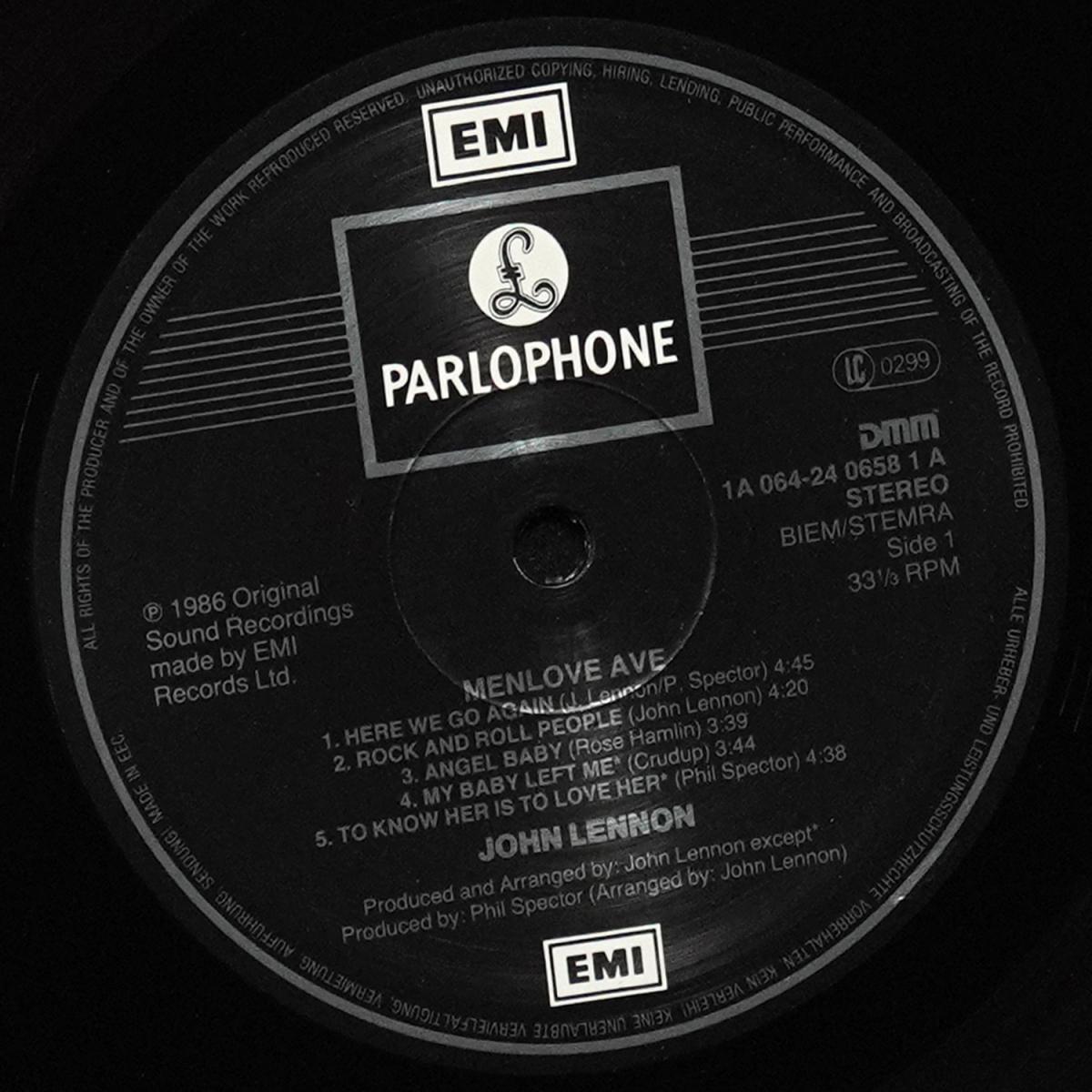 LP John Lennon — Menlove Ave фото 3