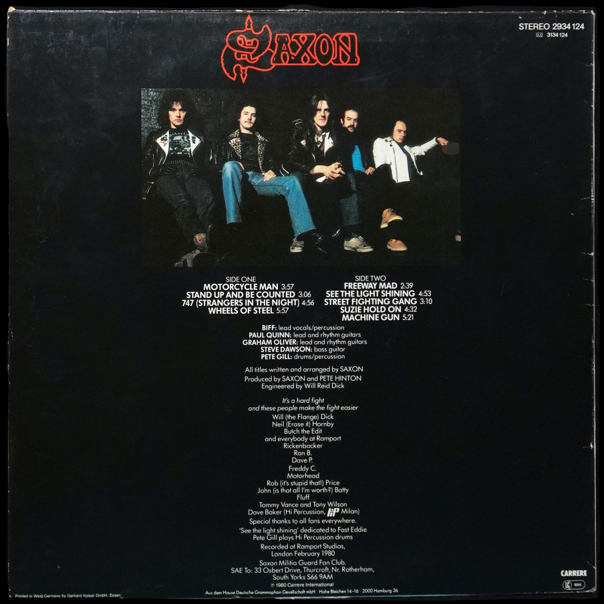 LP Saxon — Wheels Of Steel фото 2