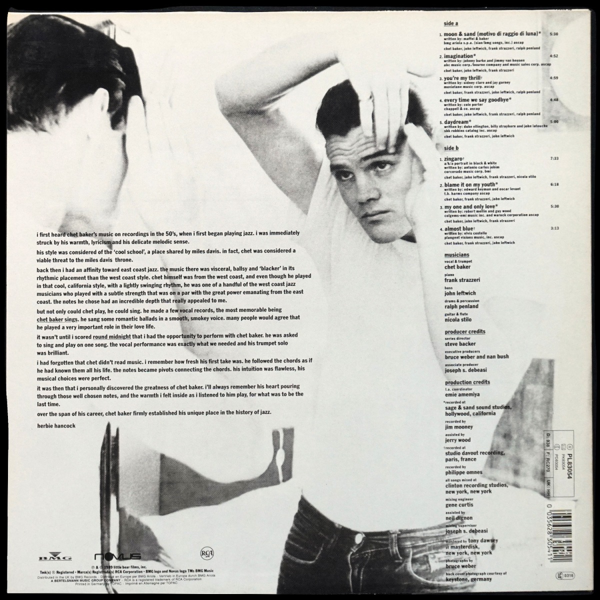 LP Chet Baker — Chet Baker Sings And Plays From The Film 'Let's Get Lost' фото 2