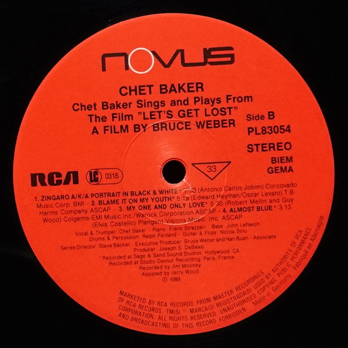 LP Chet Baker — Chet Baker Sings And Plays From The Film 'Let's Get Lost' фото 4