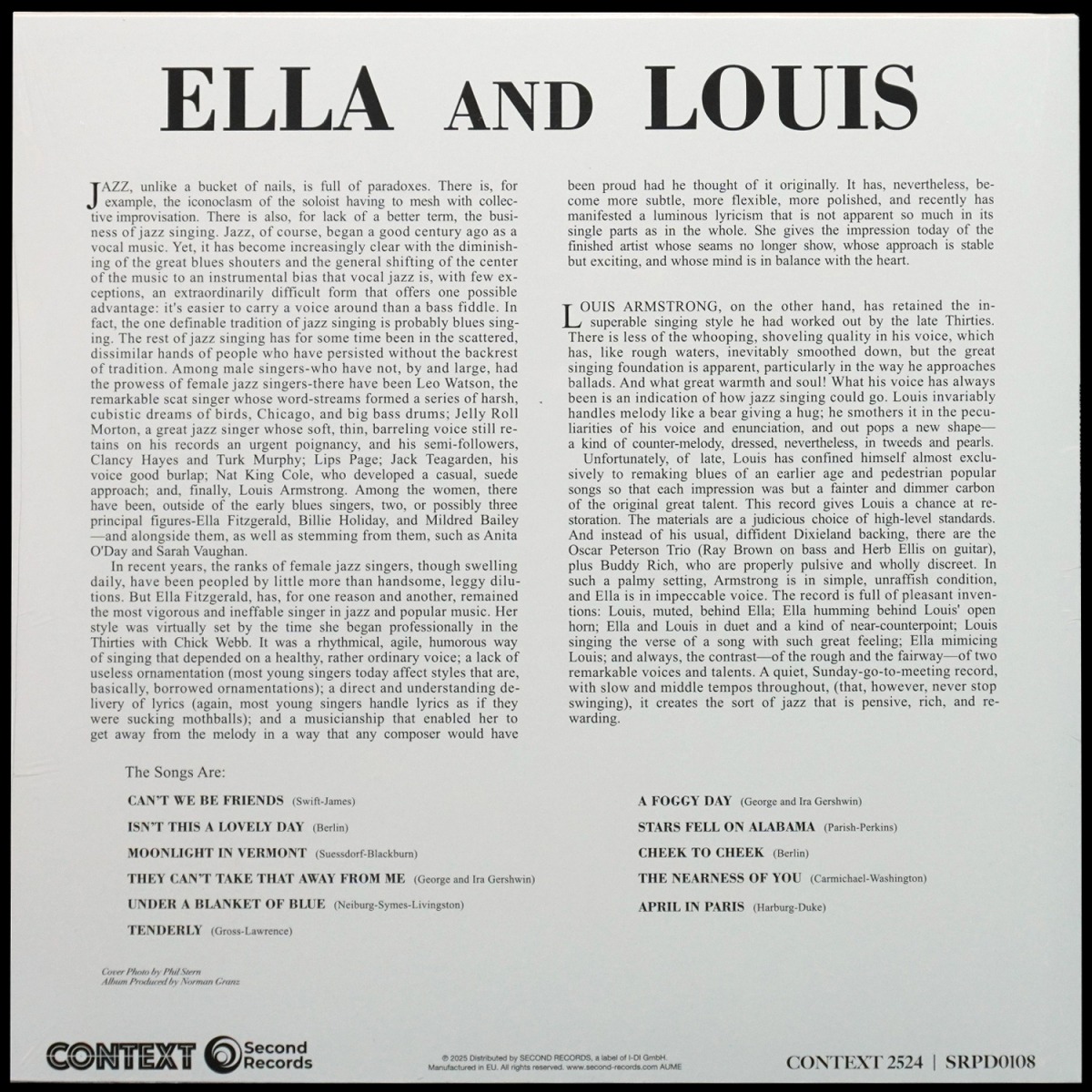 LP Ella Fitzgerald — Ella And Louis (цветной винил) фото 2