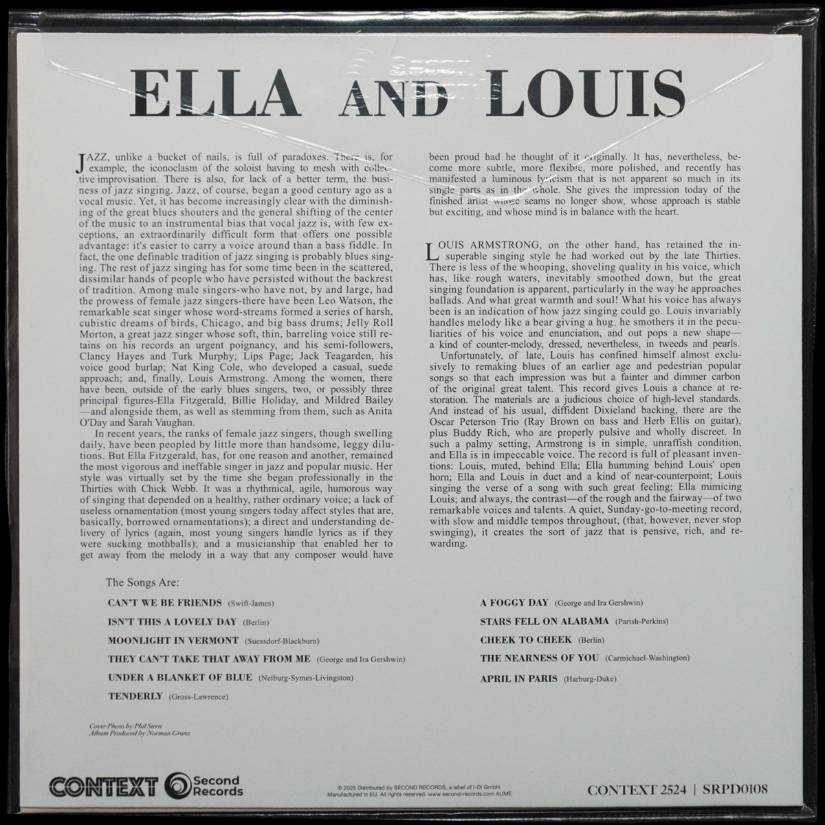 LP Ella Fitzgerald — Ella And Louis (цветной винил) фото 2