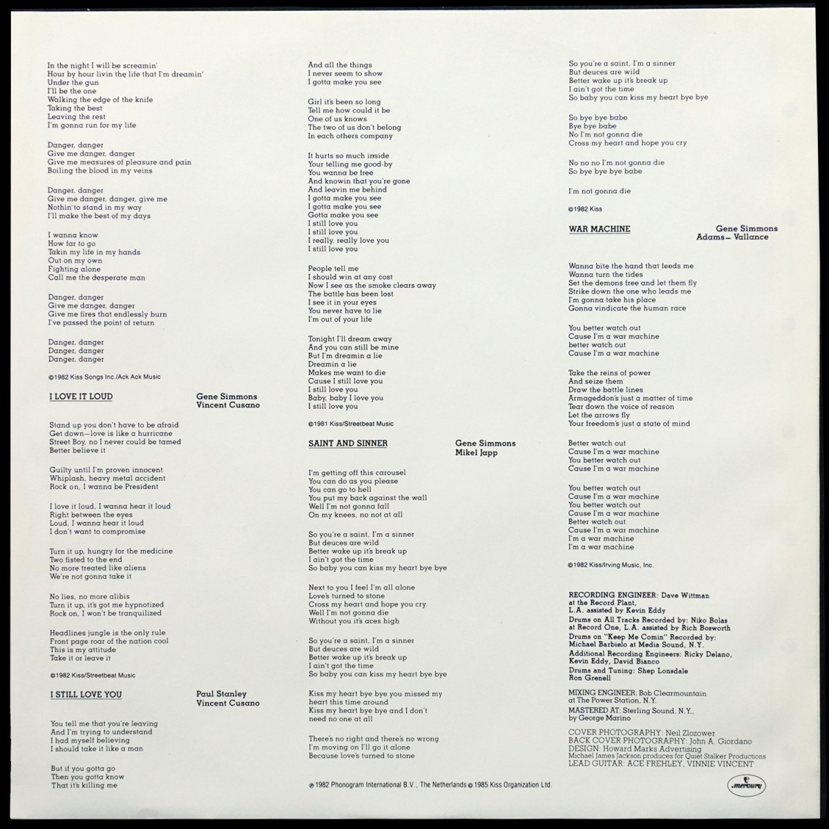 LP Kiss — Creatures Of The Night фото 6