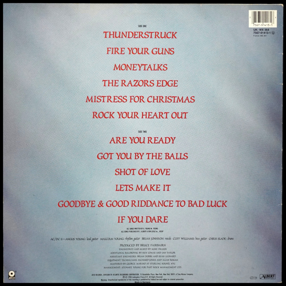 LP AC/DC — Razors Edge фото 2