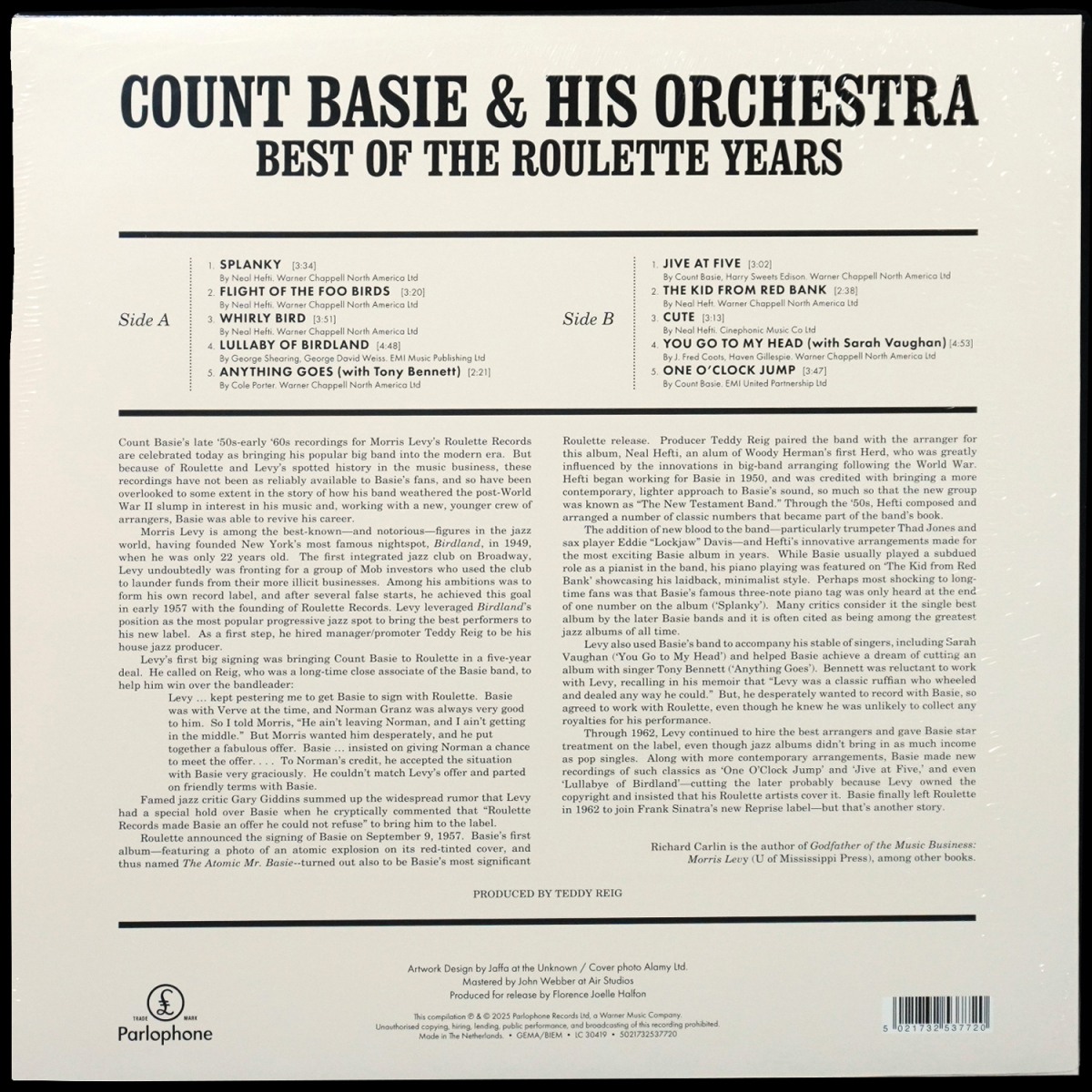 LP Count Basie Orchestra — Best Of The Roulette Years (цветной винил, моно) фото 2