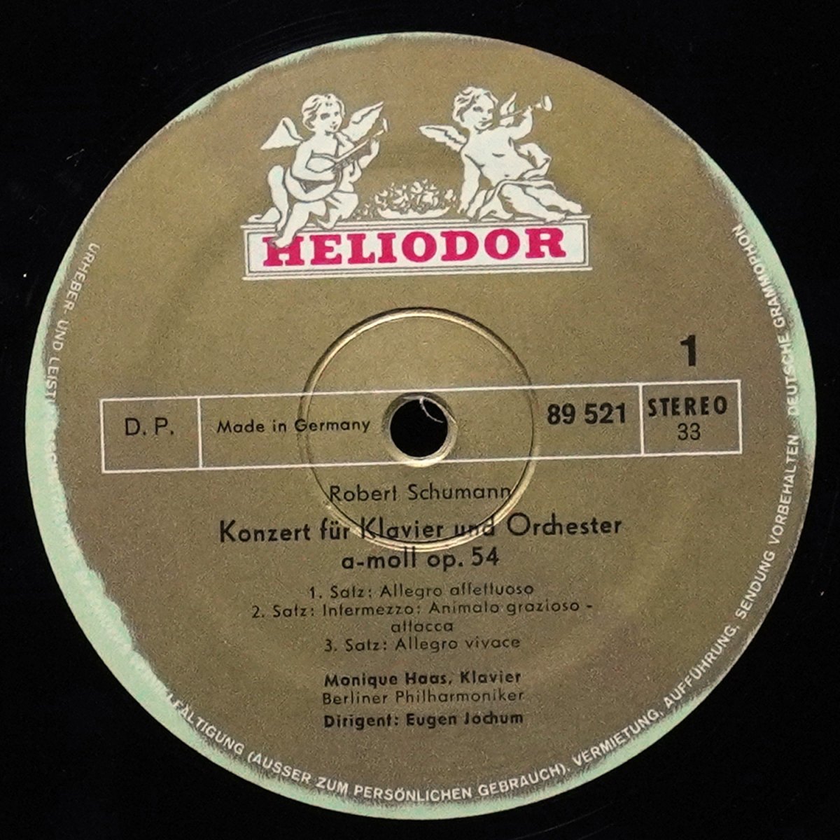 LP Eugen Jochum — Schumann / Grieg: Konzert Fur Klavier Und Orchester A-Moll Op. 54 / Konzert Fur Klavier Und Orchester A-Moll Op. 16 фото 2