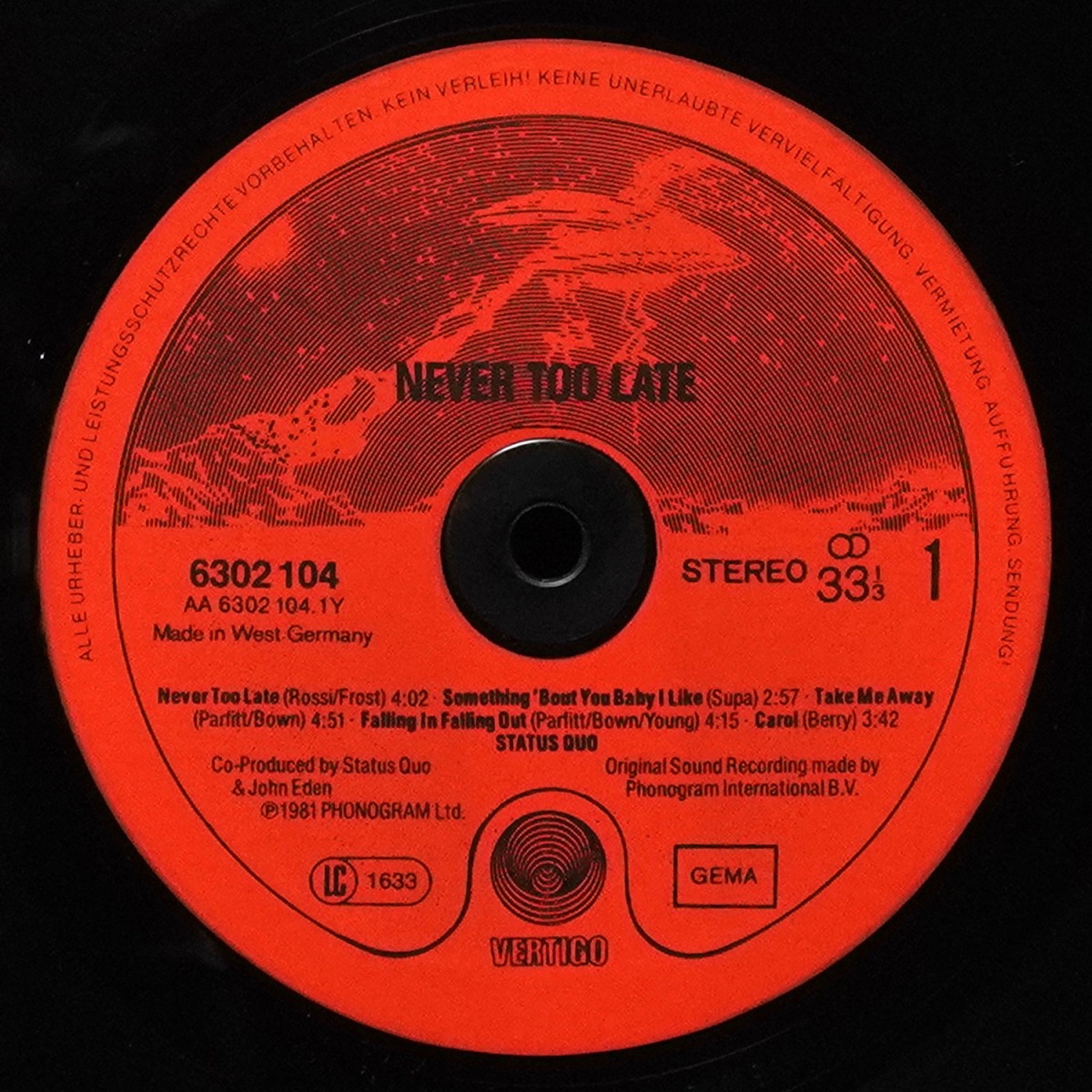 LP Status Quo — Never Too Late фото 2