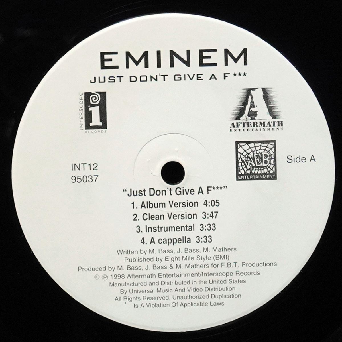 LP Eminem — Just Don't Give A F*** (макси сингл) фото 3