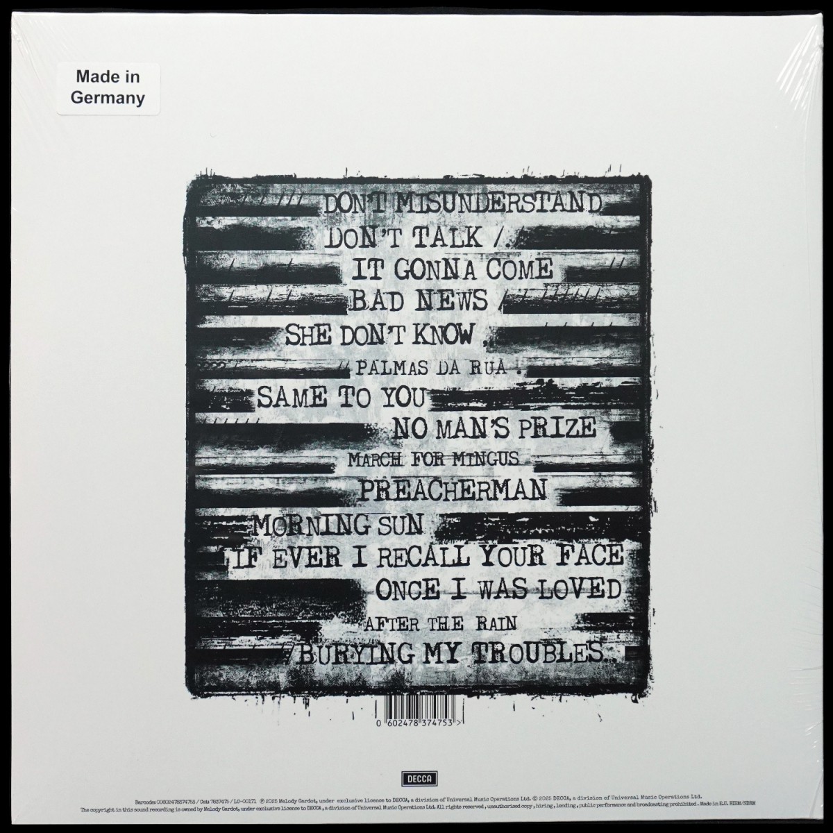 LP Melody Gardot — Currency Of Man (2LP) фото 2