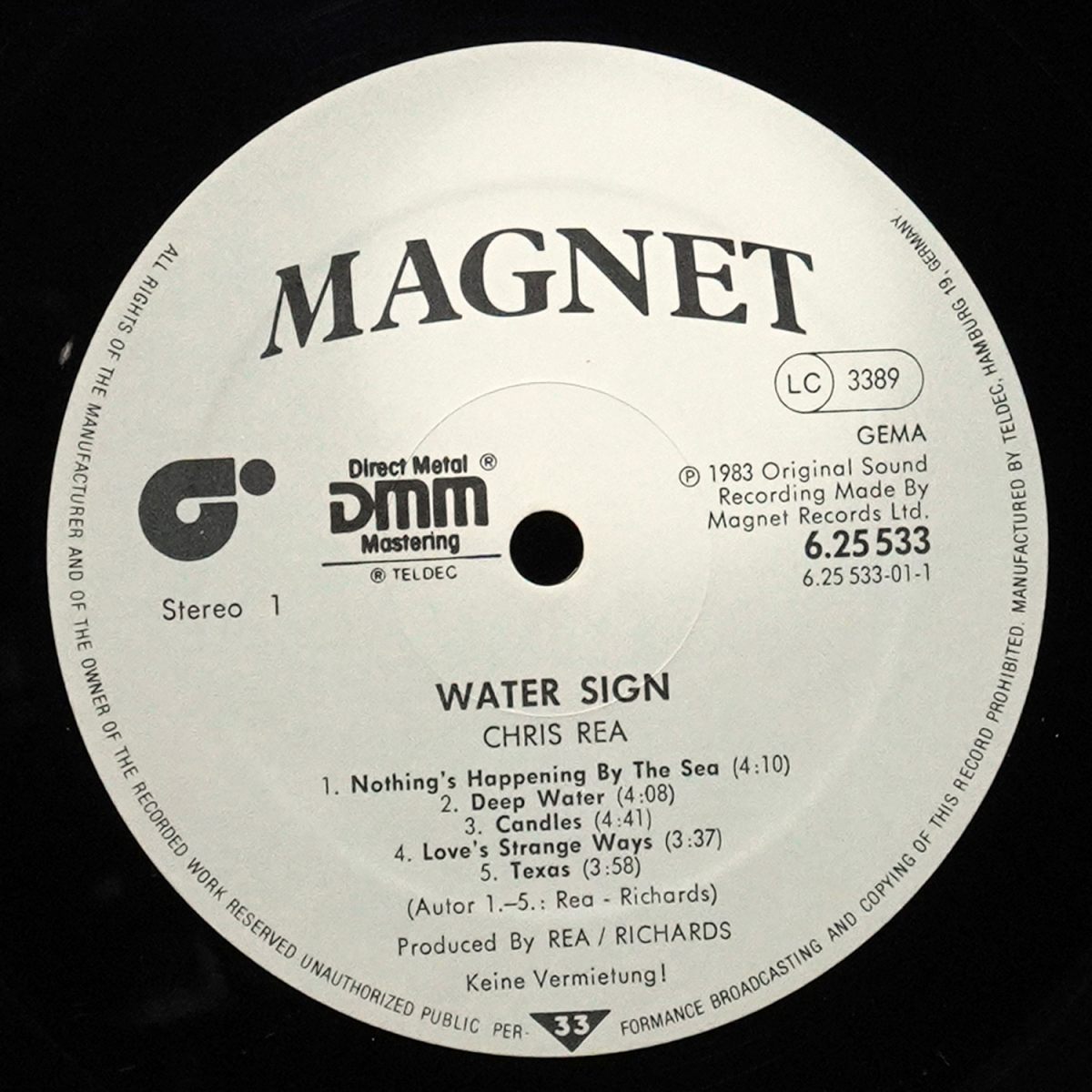 LP Chris Rea — Water Sign фото 3