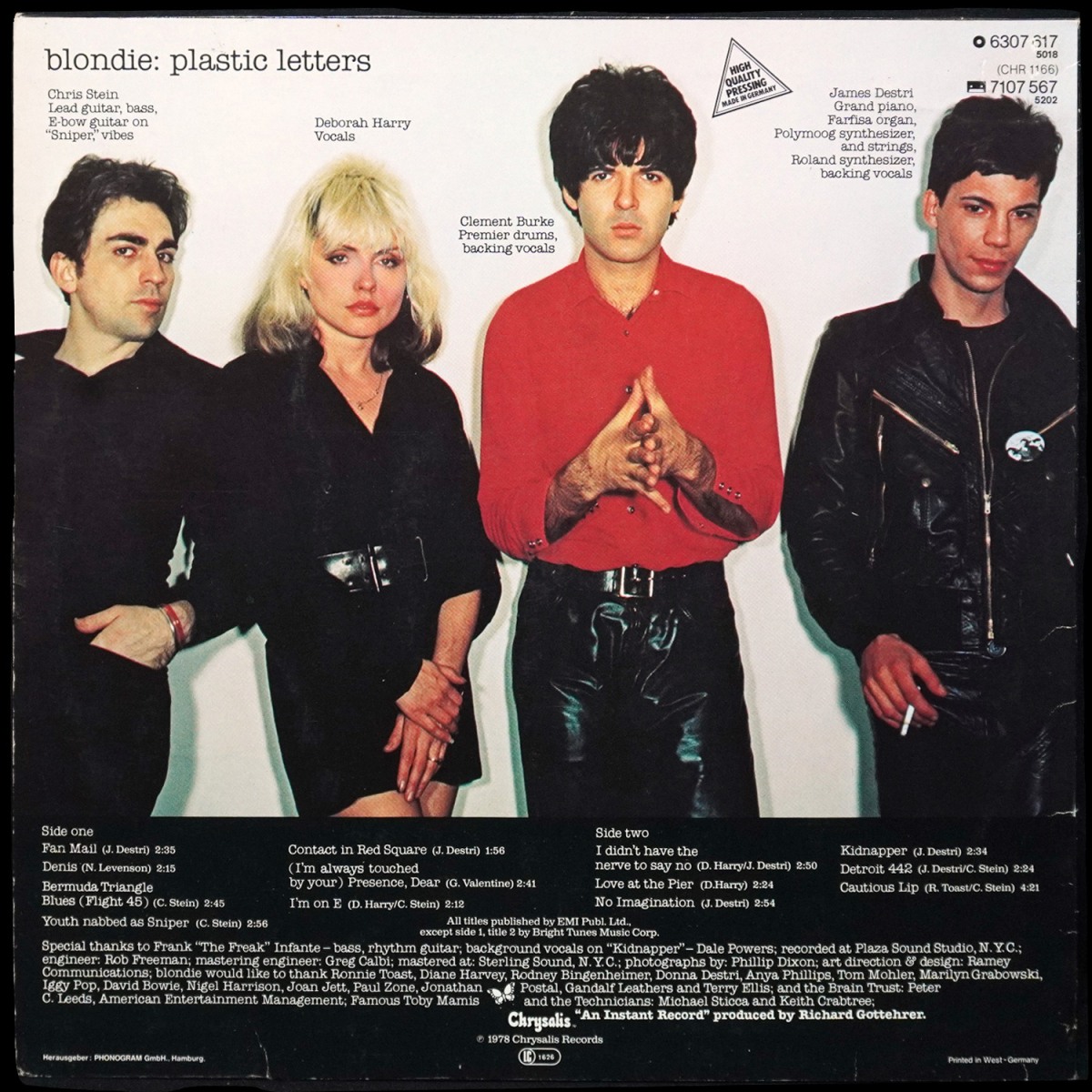 LP Blondie — Plastic Letters фото 2