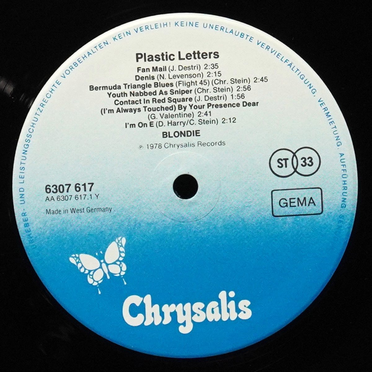 LP Blondie — Plastic Letters фото 3