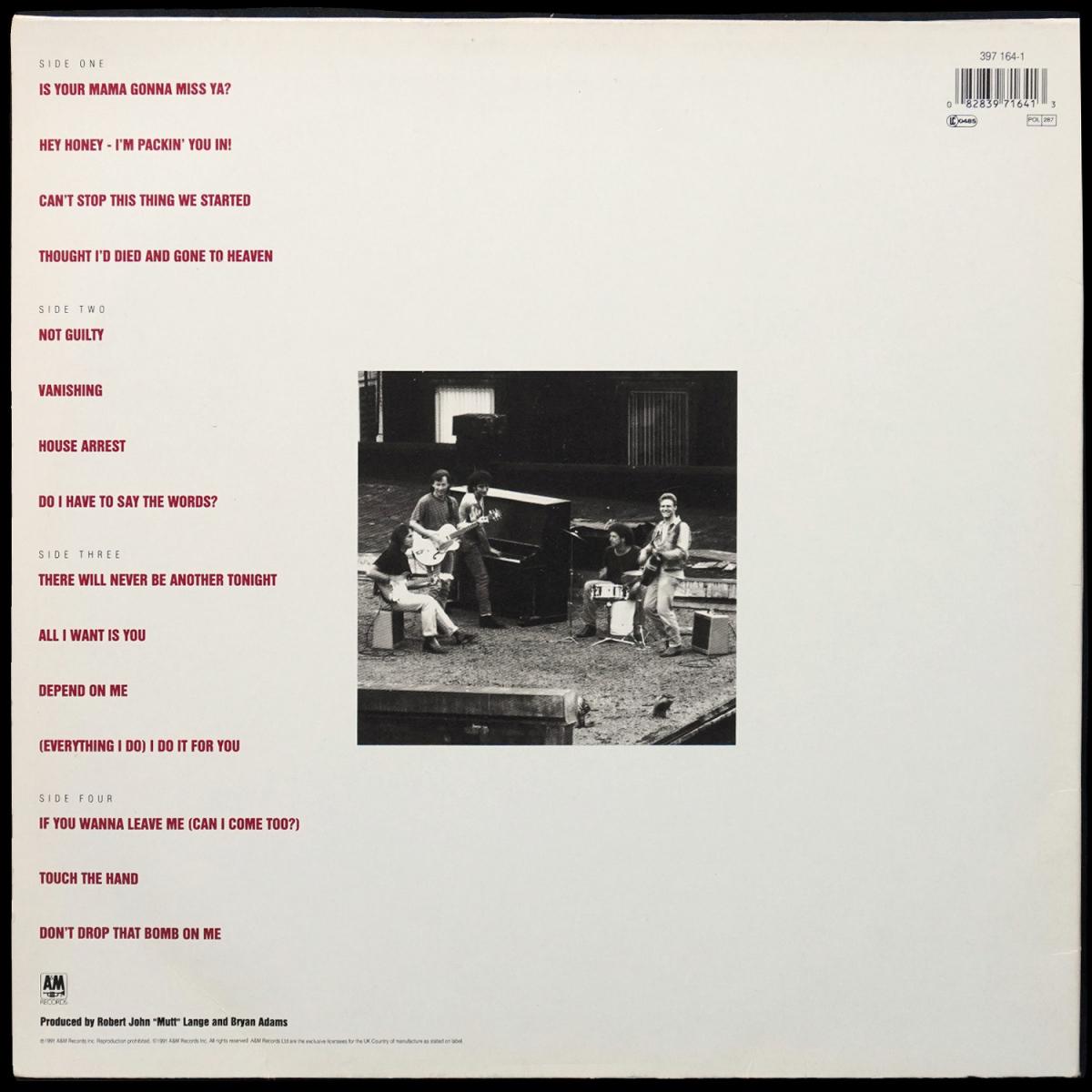 LP Bryan Adams — Waking Up The Neighbours (2LP) фото 2