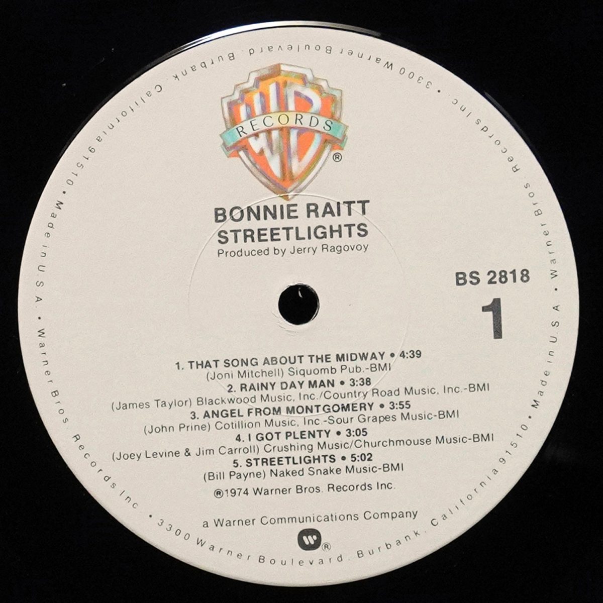 LP Bonnie Raitt — Streetlights фото 3