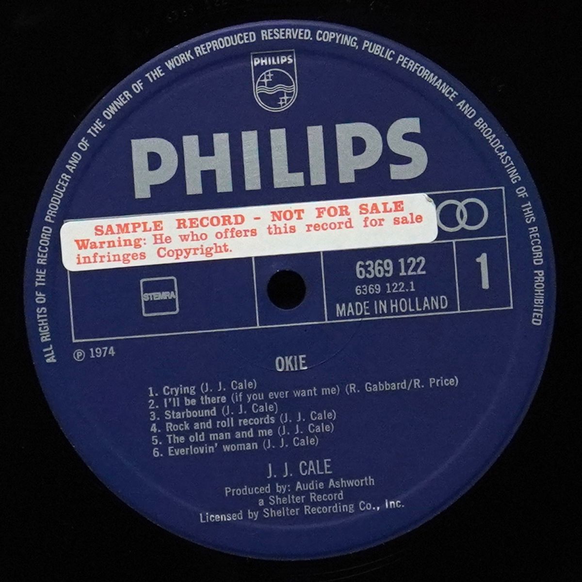 LP J.J. Cale — Okie фото 2