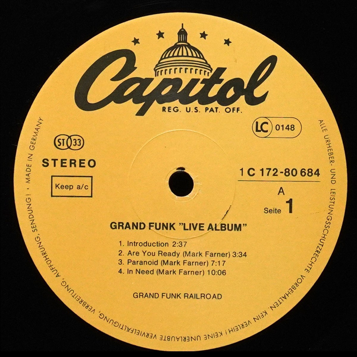 LP Grand Funk — Live Album (2LP) фото 3