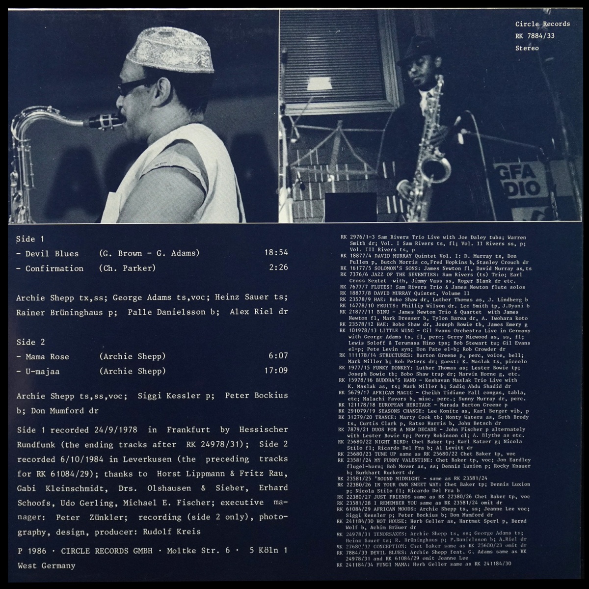 LP Archie Shepp — Devil Blues фото 2