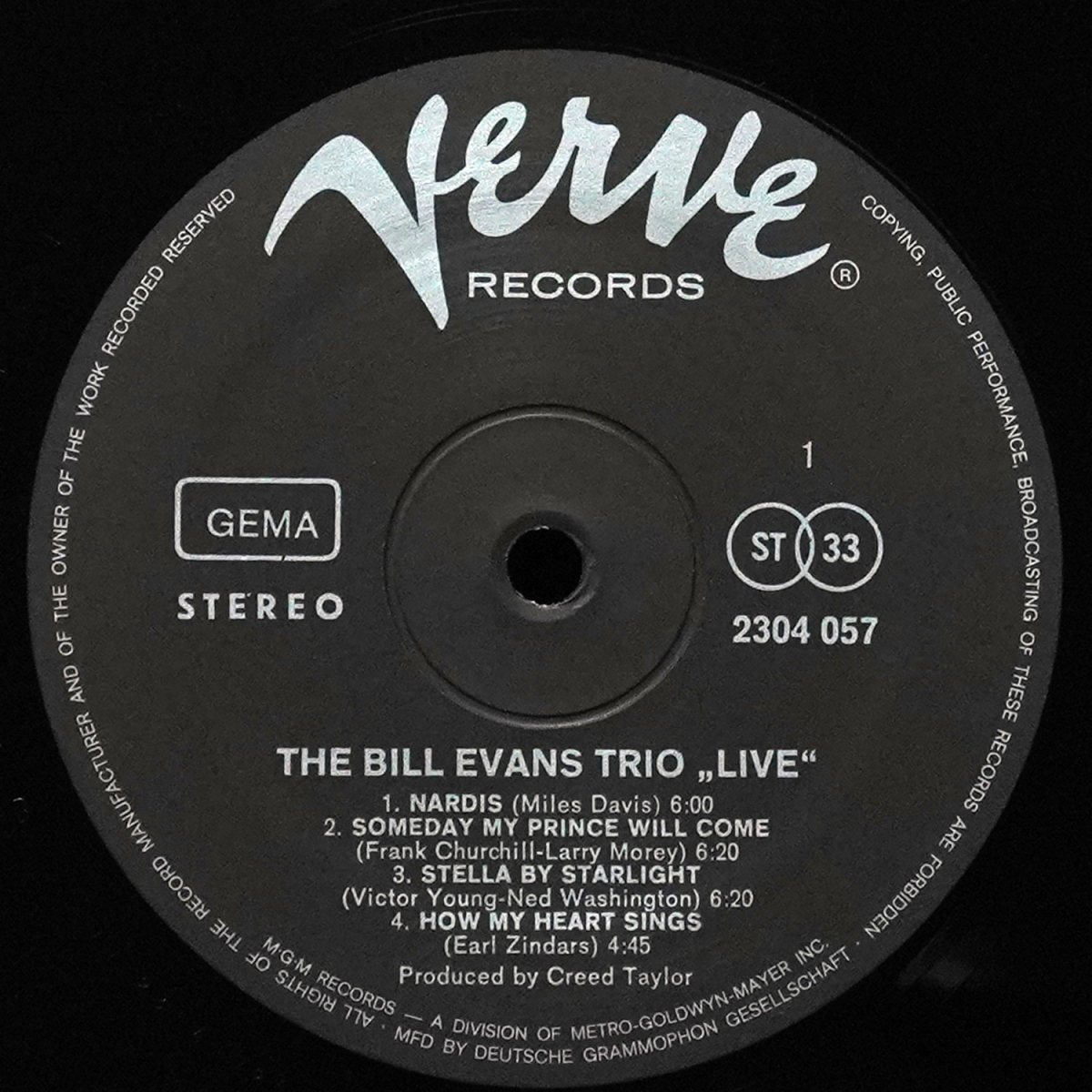 LP Bill Evans Trio — 'Live' фото 3
