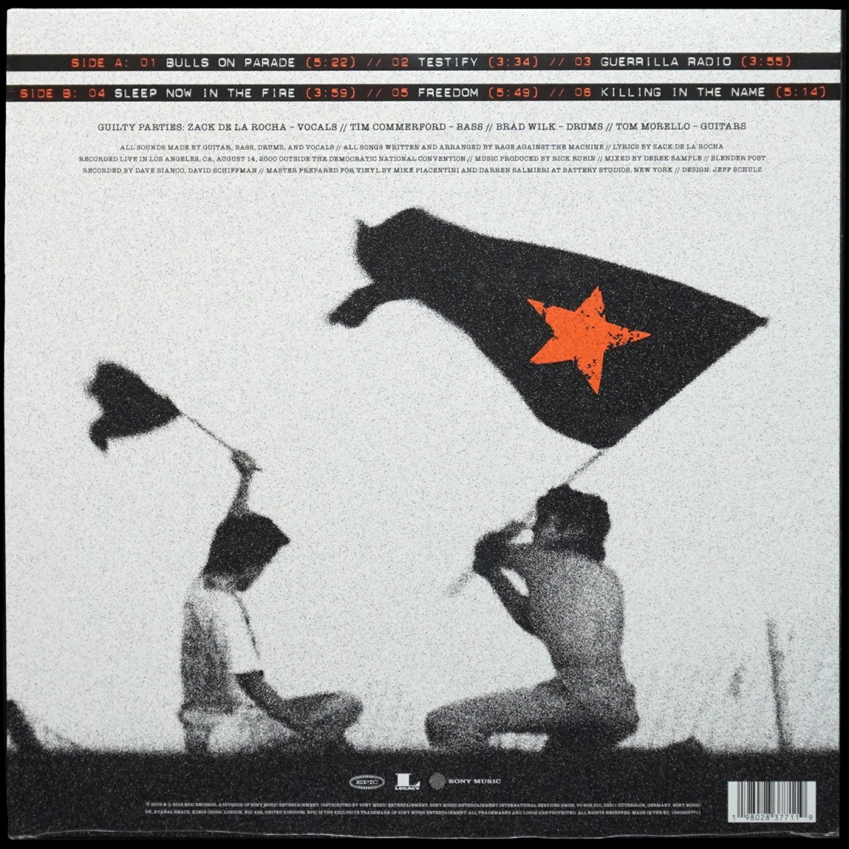 LP Rage Against The Machine — Democratic National Convention 2000 (цветной винил) фото 2