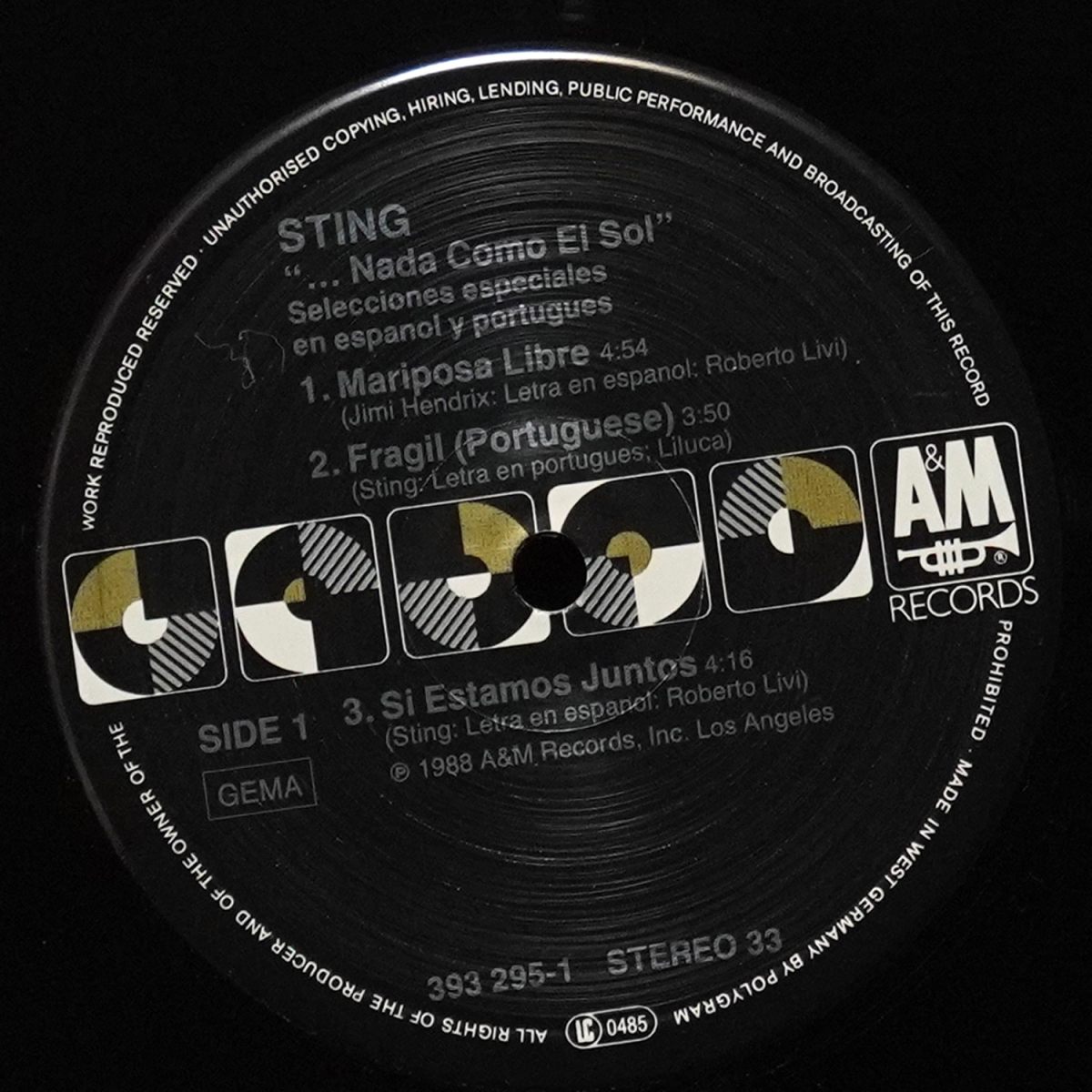 LP Sting — ...Nada Como El Sol (Selecciones Especiales En Espanol Y Portugues) (EP (мини-альбом)) фото 2