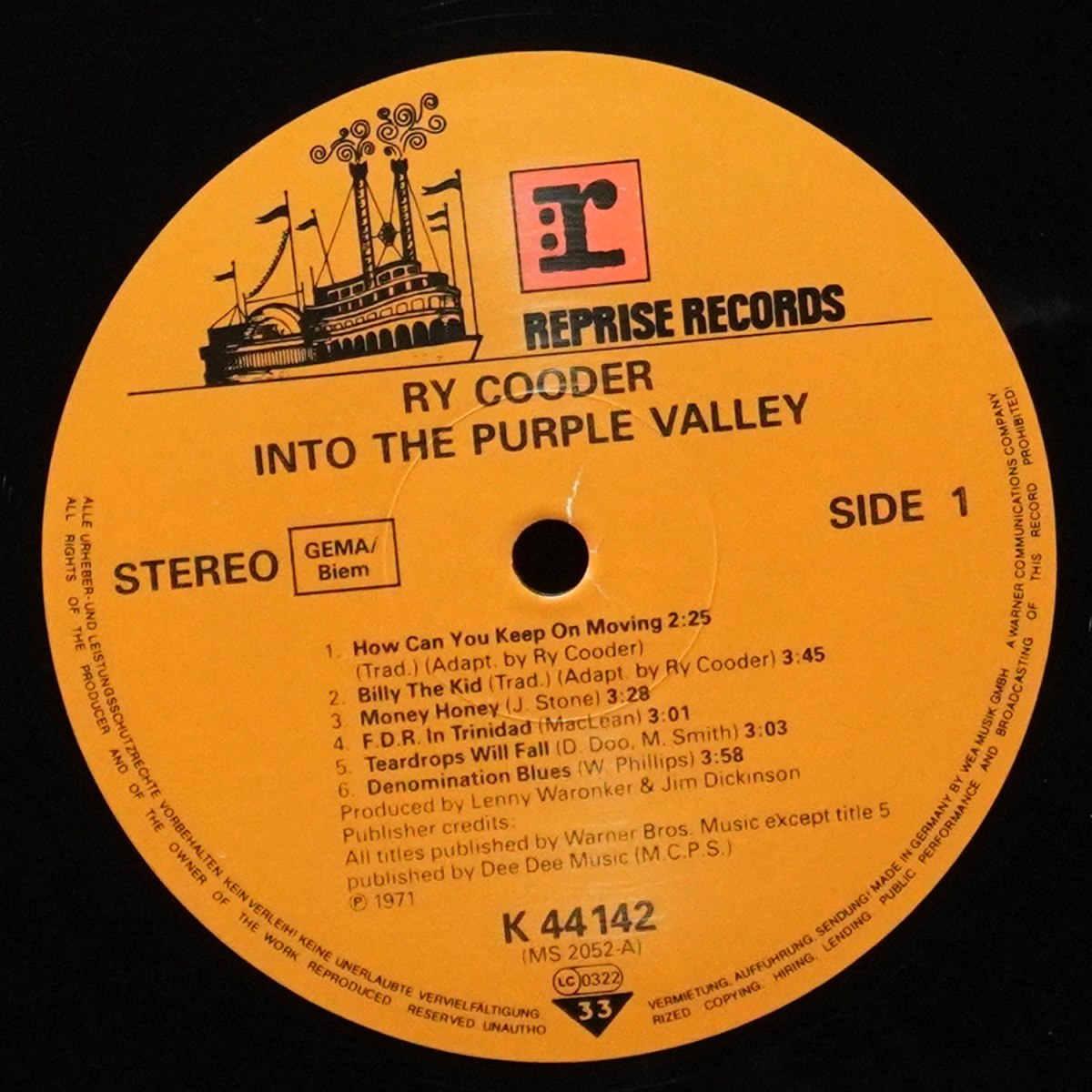 LP Ry Cooder — Into The Purple Valley фото 3