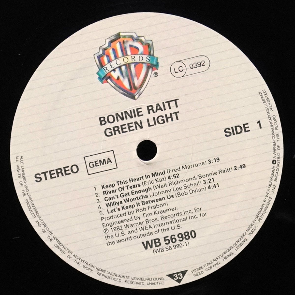LP Bonnie Raitt — Green Light фото 2