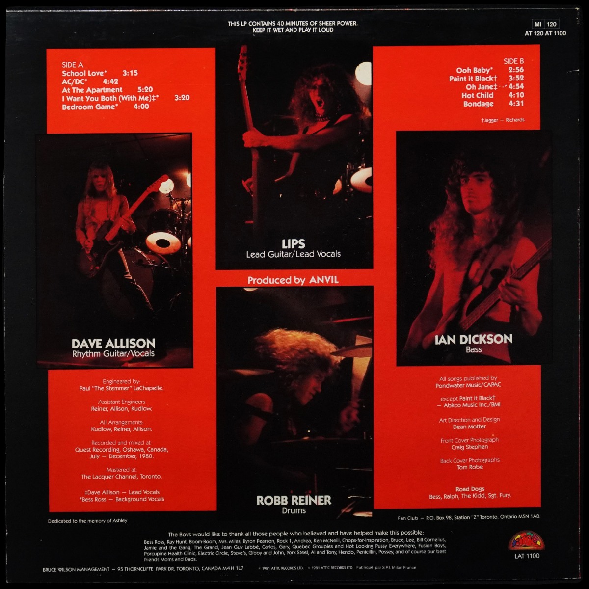 LP Anvil — Hard 'N' Heavy фото 2